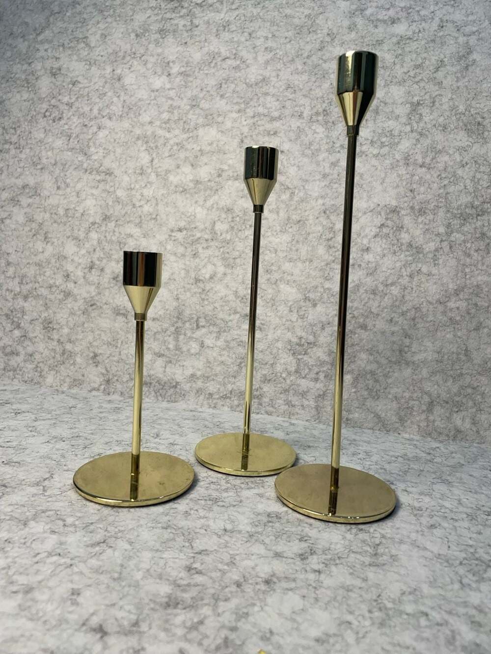 Hobby Lobby Gold Metal Taper Candle Holders Set of 3
